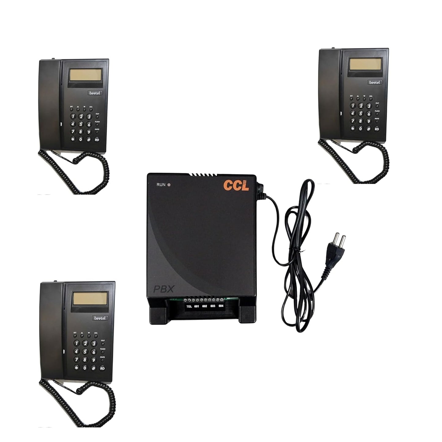 Combo-CN230 CCL104b EPABX Intercom System and Beetel C51 (3 Pcs) Telephone