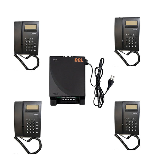 Combo-CN144 CCL104b EPABX Intercom System and Beetel C51 (4 Pcs) Telephones