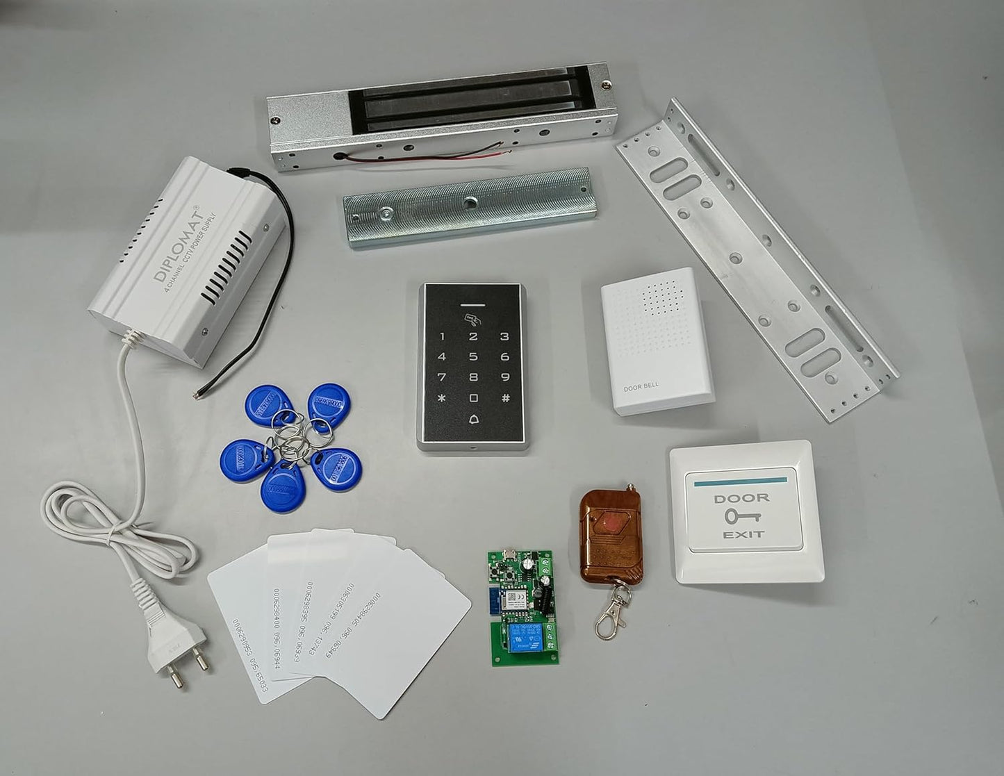 Combo-CN248 Card Access Control + Electromagnetic Lock 600lbs with WiFi Receiver