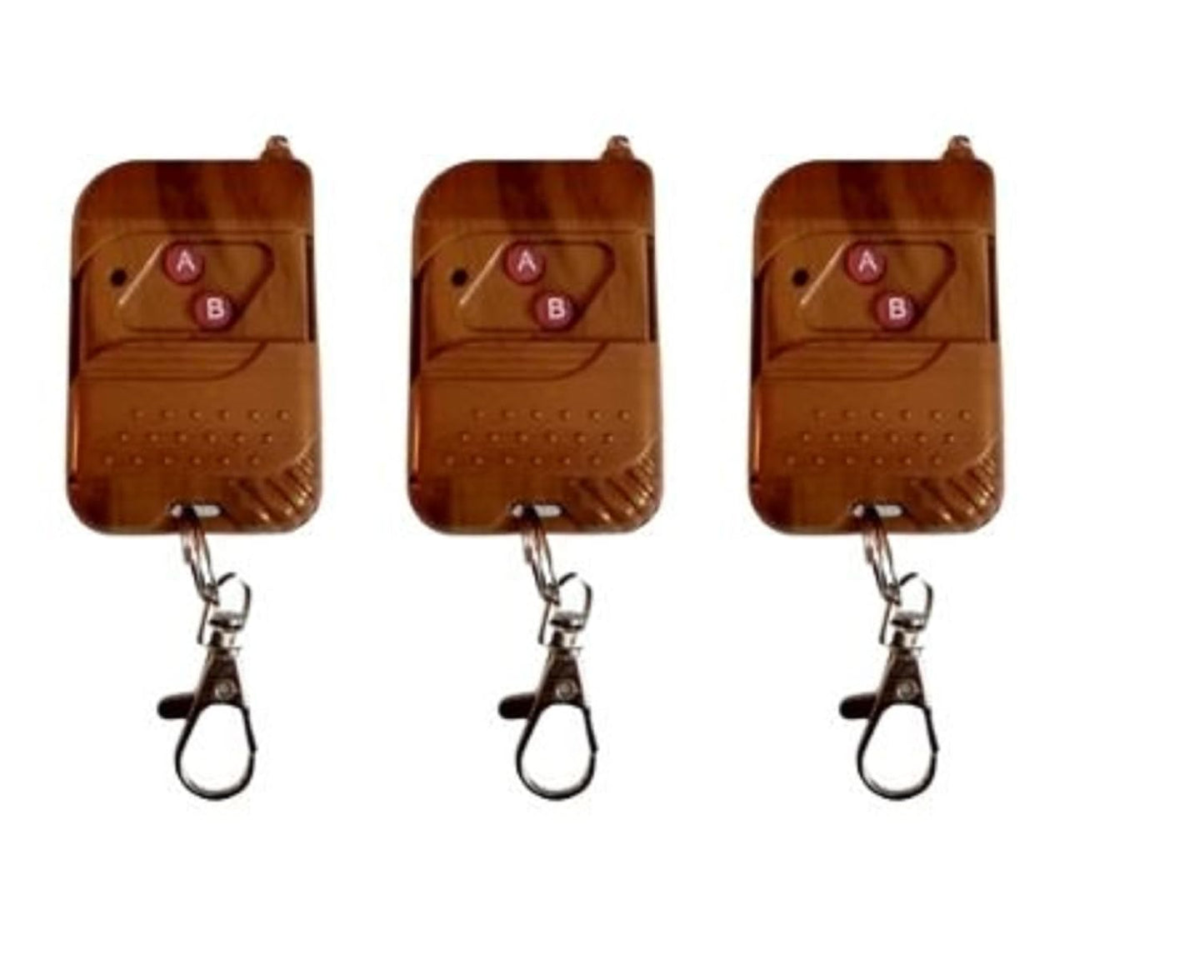 NAVKAR SYSTEMS 315Mhz Wireless Brown Remote with 2 Buttons-Set of 3