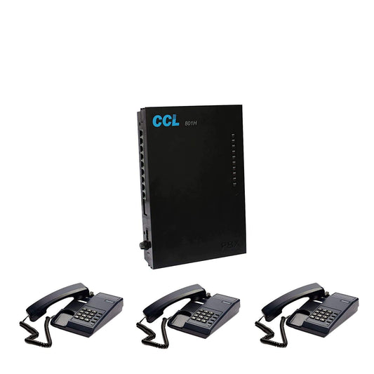 Combo-CN129 Copper Connections CCL 108 EPABX with 3 PC BEETEL C11 Phones