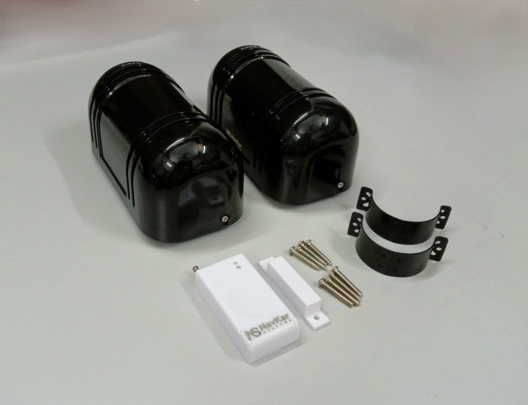 Combo-CN163 Dual Beam Sensor 100 Meter with MCT-43 Wireless Sensor 433 Mhz for Wireless Communication (Security System Not Included) Black Colour