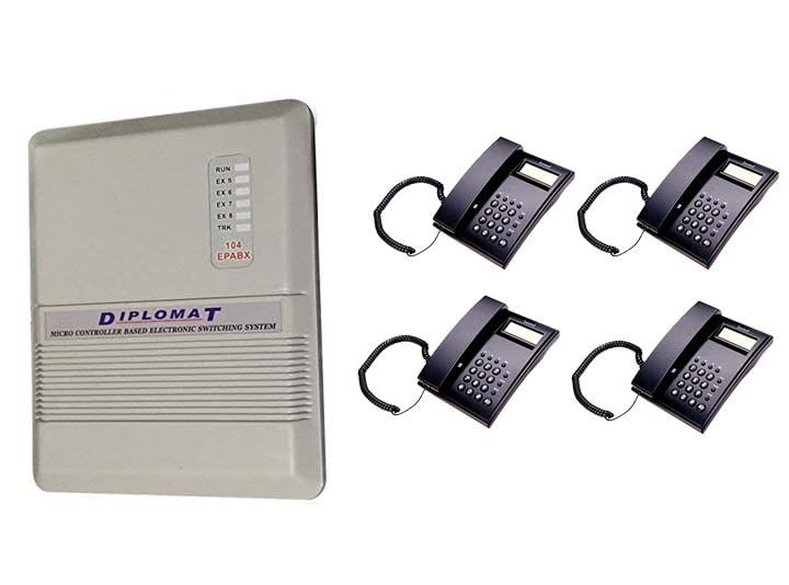 Combo-CN167 Diplomat 104 System with intercom C51 4 nos Phones