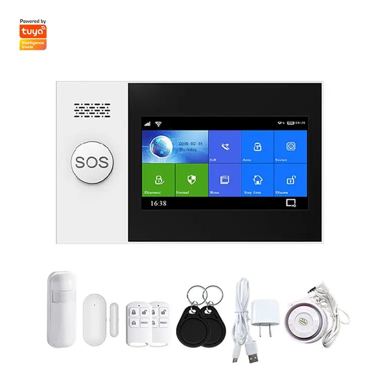 ACJ-407 Tuya WiFi Alarm System 4.3 Inch Screen Home Burglar Motion Detector WiFi & GSM Alarm System