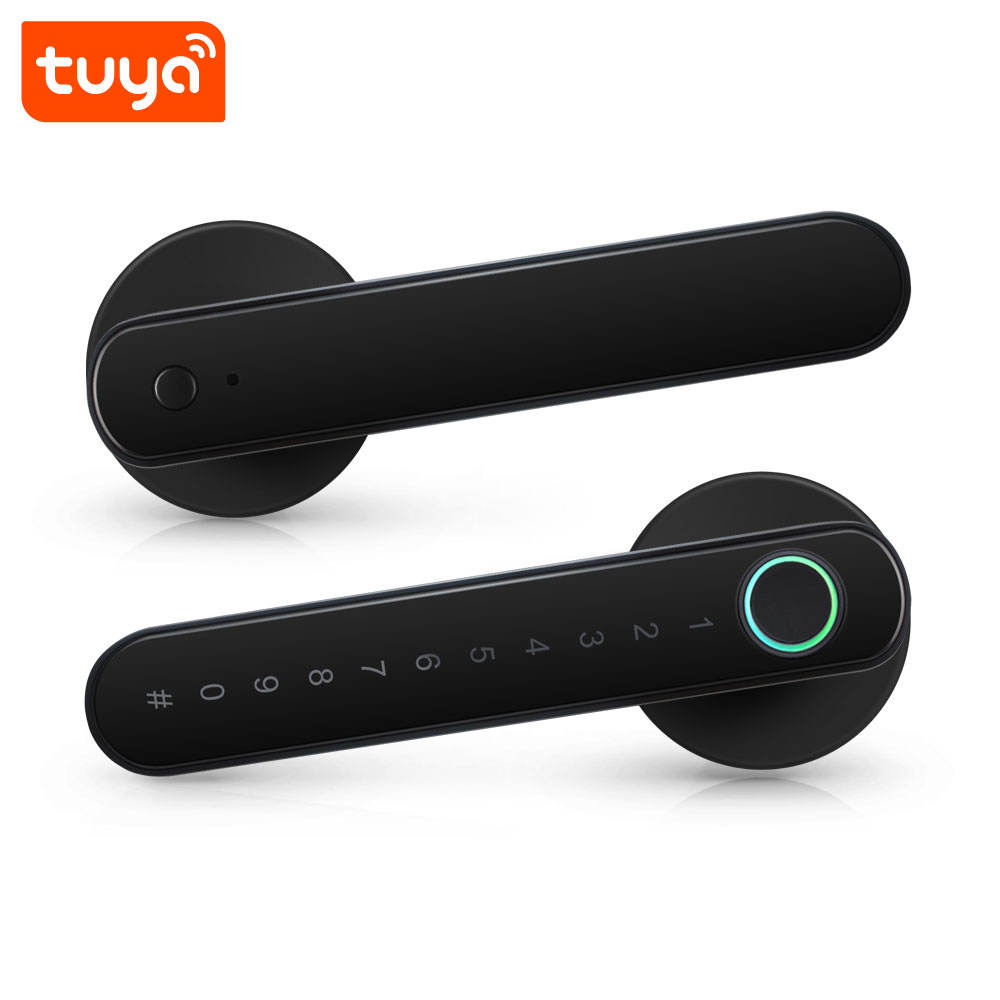 FPHL-900 Navkar Systems Intelligent Tuya App Handle Fingerprint Lock High Security Password Electronic Smart Door Lock