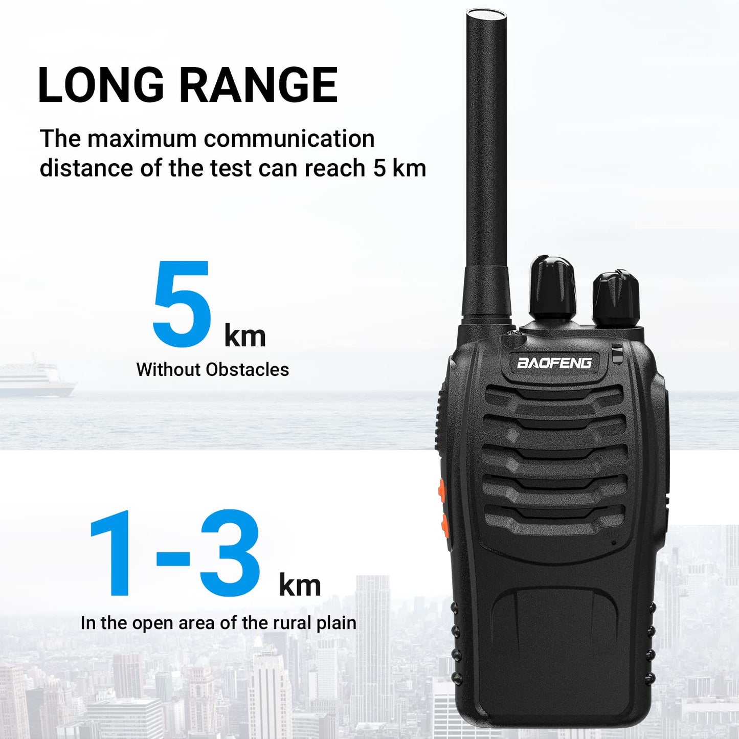 BF-888S BAOFENG Smarthome Walkie Talkie 5Km Long Range Two-Way Portable CB Radio BF-888S Portable Two-Way Radio with 16 Channel Walkie Talkie for Kids