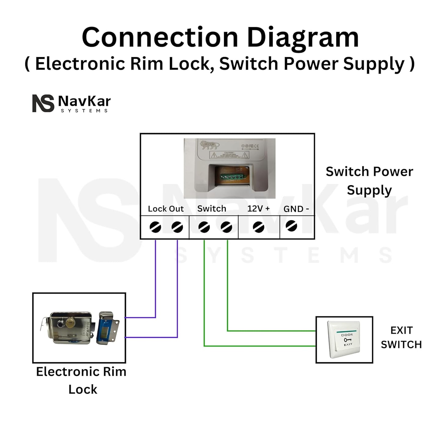 Combo-CN21 Electronic Lock with Switch Power Supply to Operate by Switch from Multiple Floors or Flats