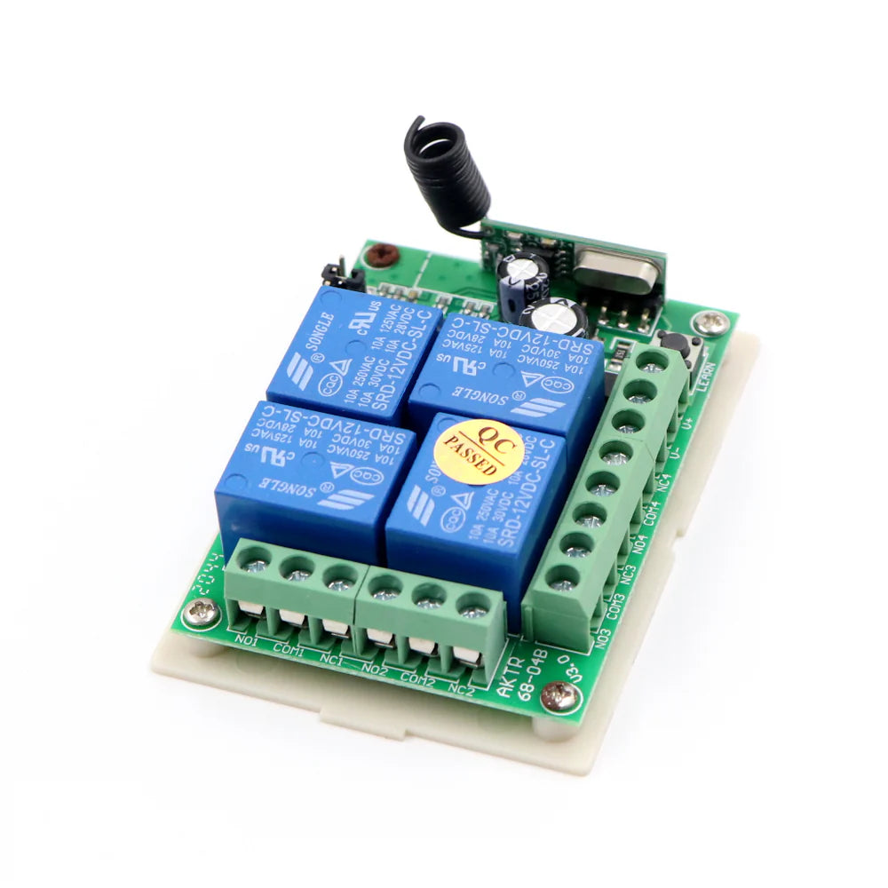RR-120443 12V 4 CH REMOTE RECEIVER 433 MHz