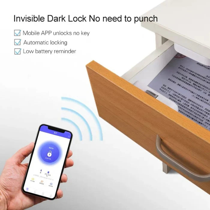 TYCL-50 T1 Bluetooth + Tuya APP Smart Drawer Lock Invisible Lock, Support Remote Control Unlocking