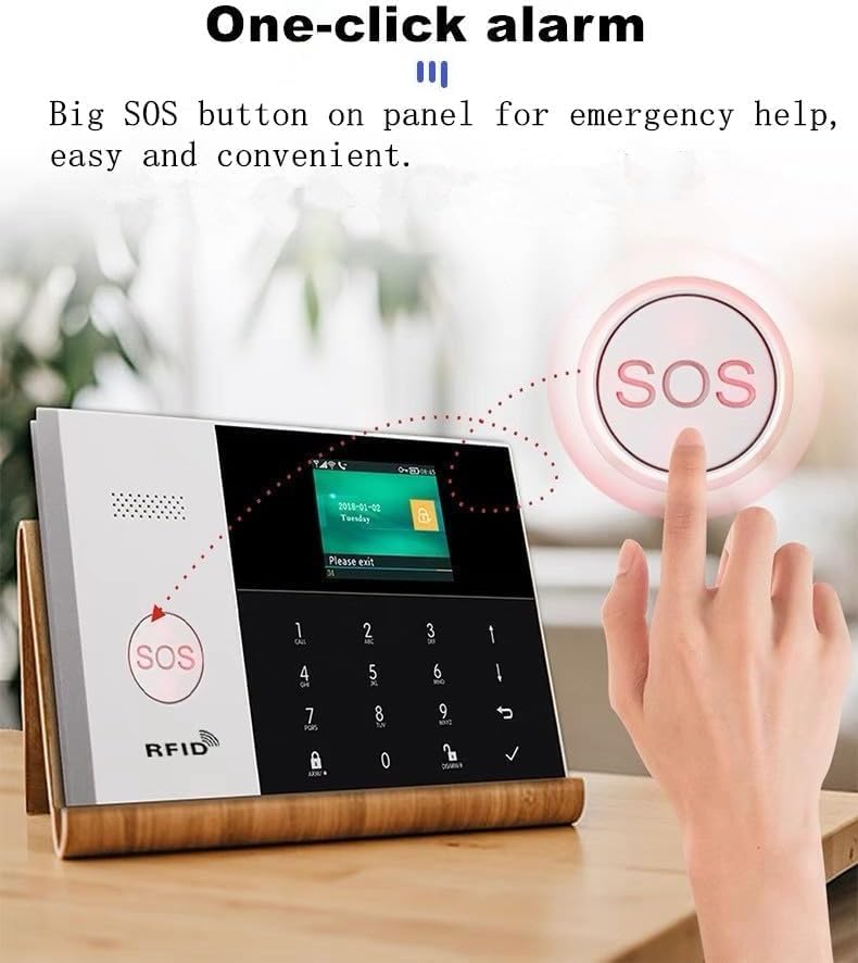 ACJ-405 WiFi GSM Touch Home Security Burglar Alarm System with Mobile App