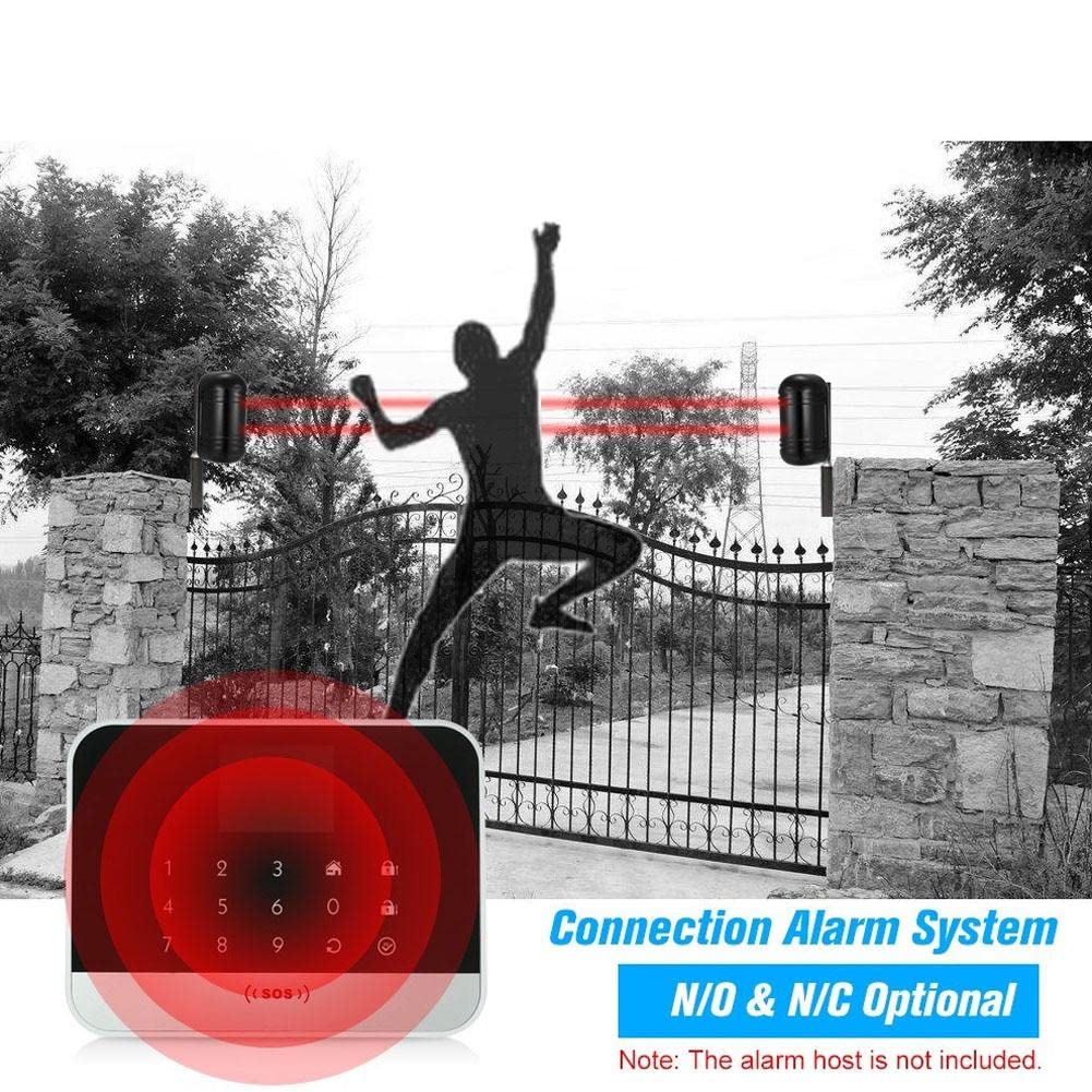 Combo-CN100 Dual Beam Sensor 100 Meter with Timer PCB, 12V Black Siren, Remote Receiver with 2 remotes and 12v 5 amp Power Supply (Security System Not Required)