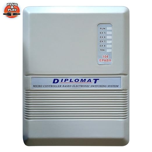 Diplomat EPABX 104 Intercom System and 4 Beetel Phone set