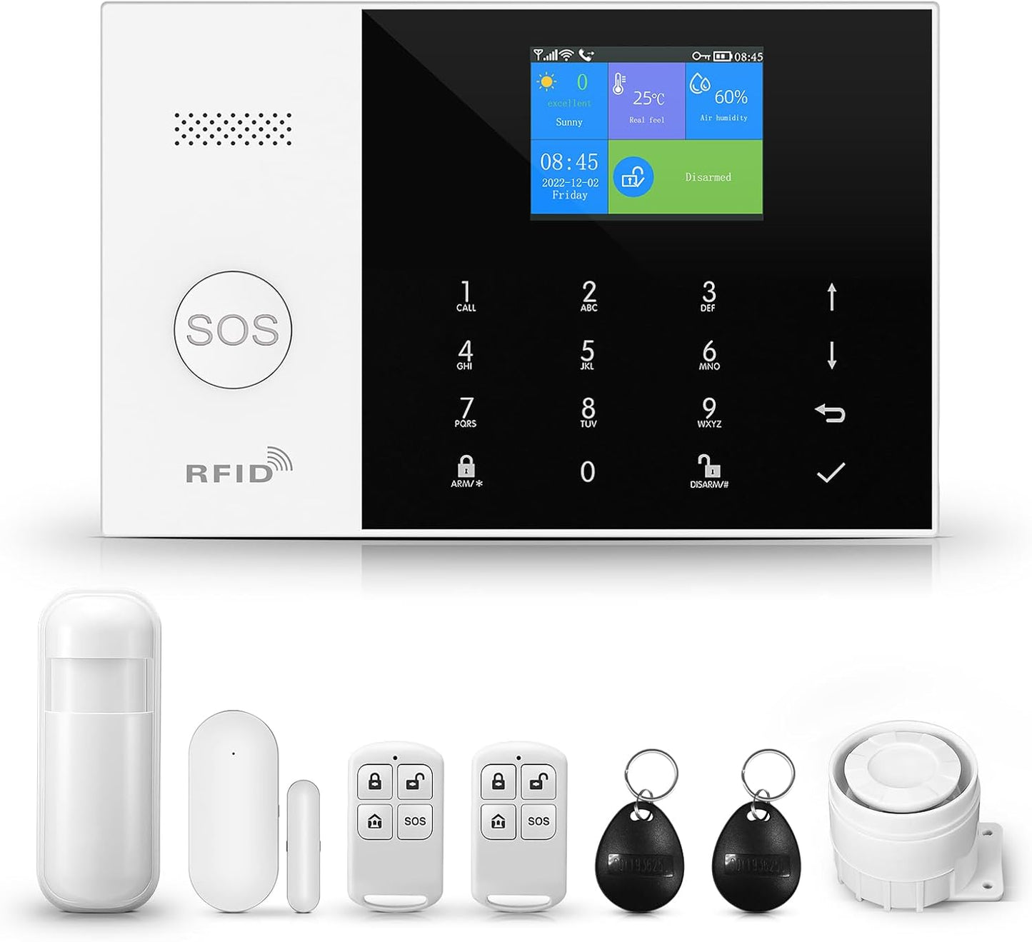 ACJ-405 WiFi GSM Touch Home Security Burglar Alarm System with Mobile App