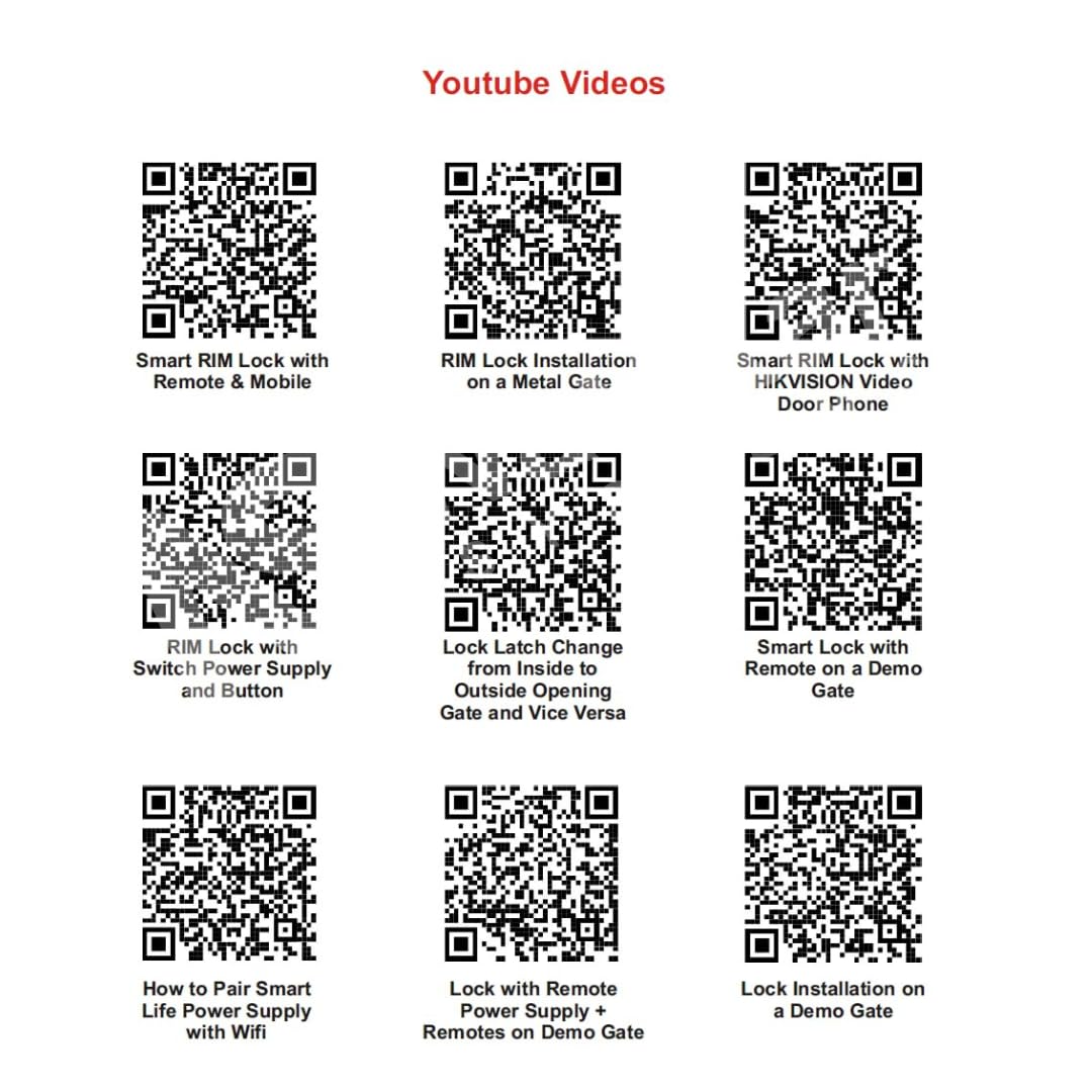 Combo-CN137 Electronic Lock for Metal Gate to Operate by Remote (Set of 2) & Mobile App