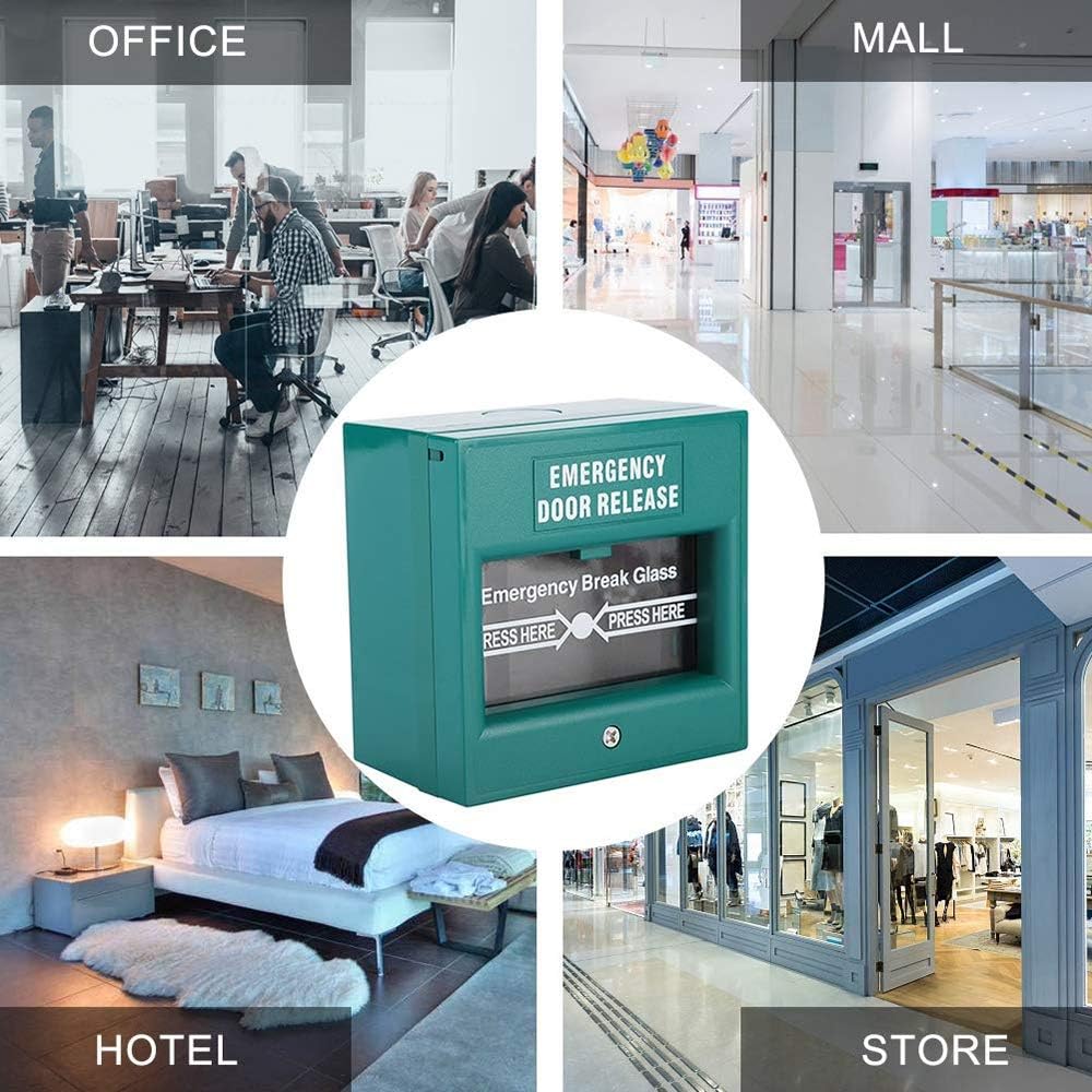 GBS-44 Emergency Door Release Glass Break Alarm Button Fire Alarm Swtich Break Glass Exit Release Switch