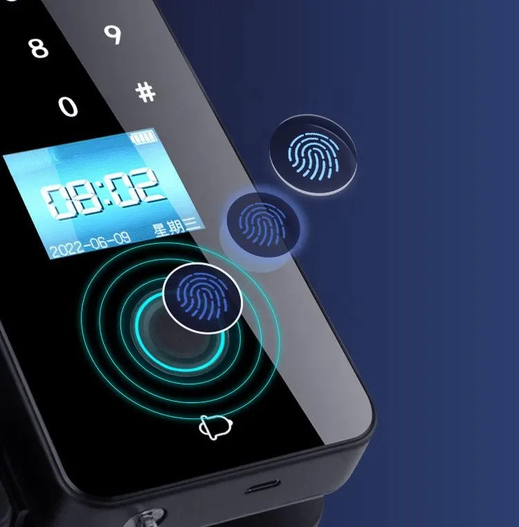 FPGL-01 Fingerprint Card Pin Key Remote App Glass Door Lock Battery Operated with Passive Mode