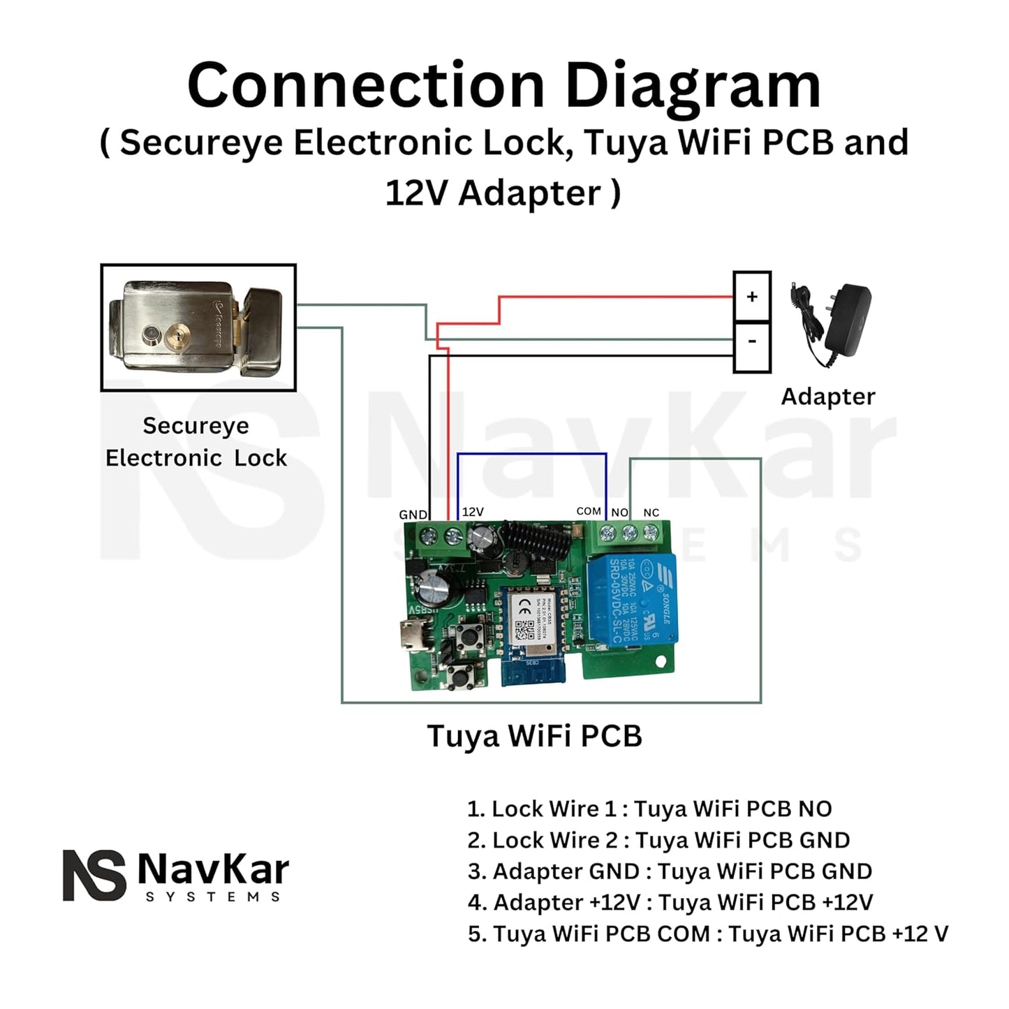 Combo-CN257 Secureye Metal Electronic Door Lock with WiFi Controller Main Gate Lock with 2 remotes | Heavy Duty Lock | Suitable for SS Steel MS Aluminium Wooden Gates | Mobile App Remote Key Based