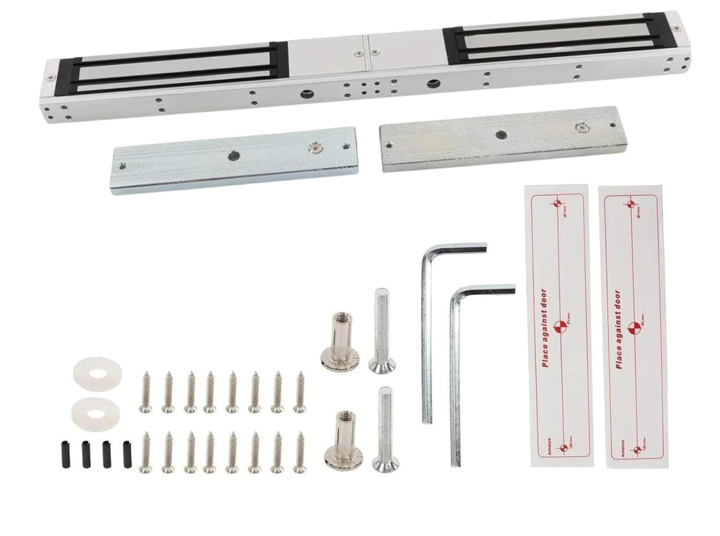 NAVKAR SYSTEMS RFID Pin Access Control System, EM Lock Double Leaf 1200 Lbs for Double Door, K80 Supply, PVC Button, Keychain Tag 10 Nos for Wooden or Aluminium Door