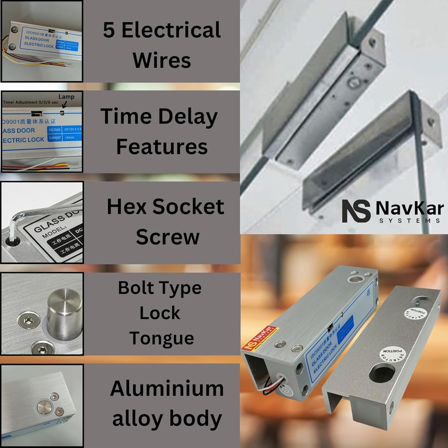 Combo-CN113 Weatherproof Access Control + Fully Frameless Glass Drop Bolt with WiFi Circuit