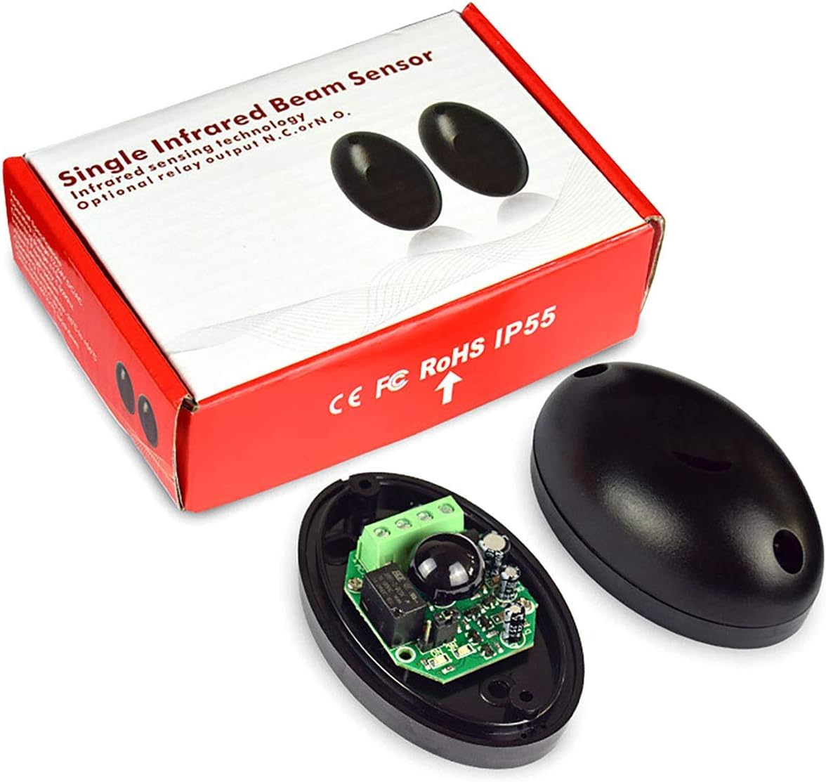 SB-10 Single Beam Sensor 10 Meter | Single Photoelectric Detector Active IR Alarm Host for Security System (Pack of 3)