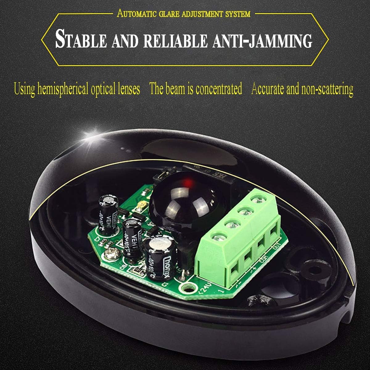 SB-10 Single Beam Sensor 10 Meter | Single Photoelectric Detector Active IR Alarm Host for Security System (Pack of 3)