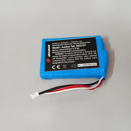 (BT-502) Battery for Realtime Aadhar Tab biometric time and attendance Machine