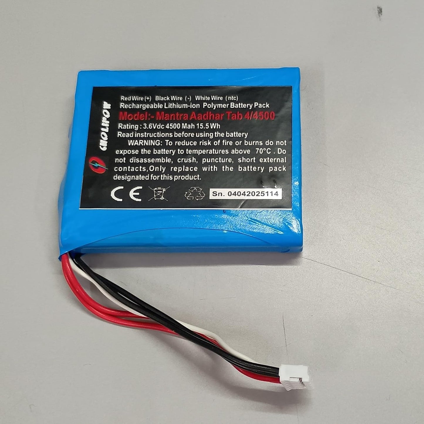 (BT-MTR) Navkar Systems Battery for Mantra Aadhar Tab
