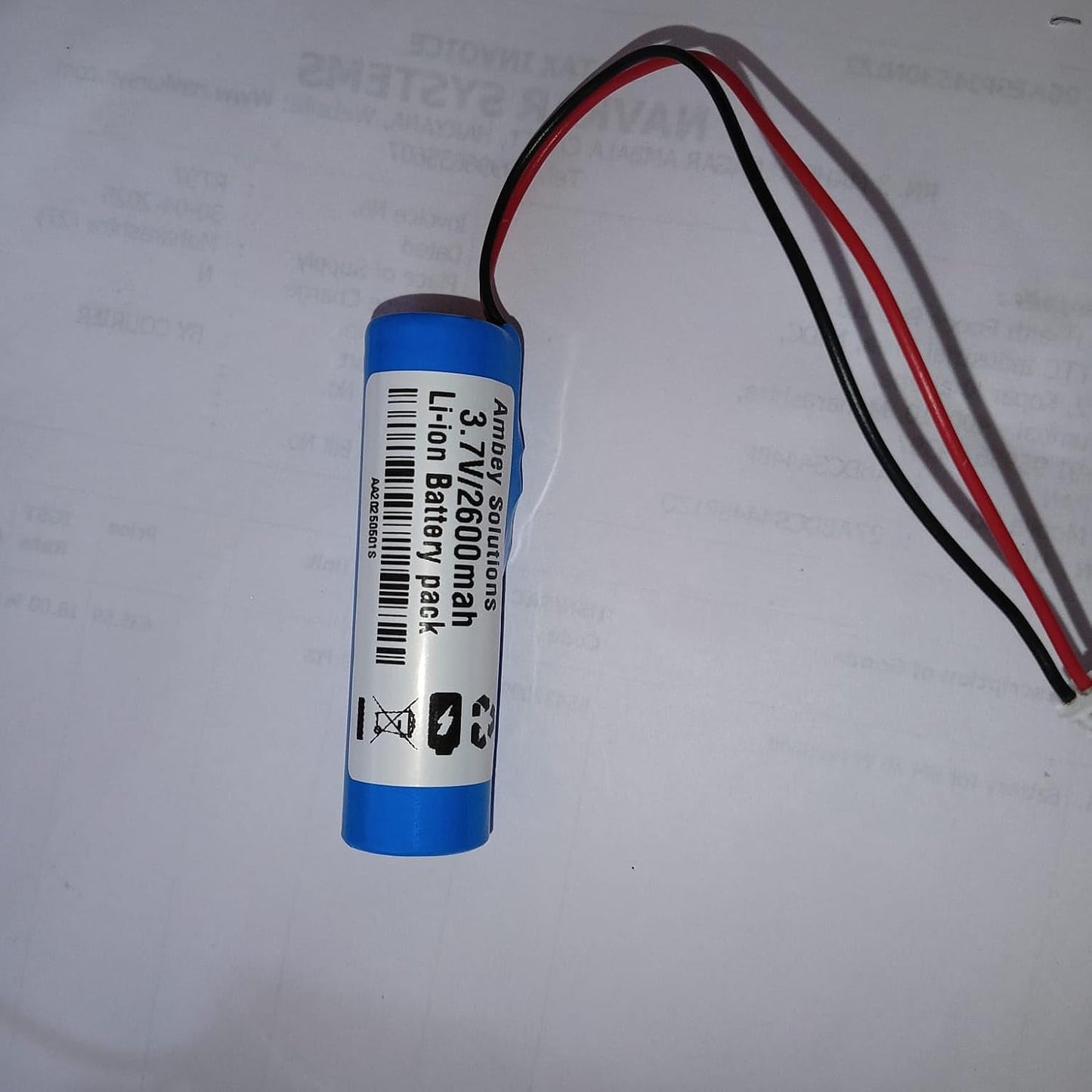 BT-37V26M Battery for Biometric Machine