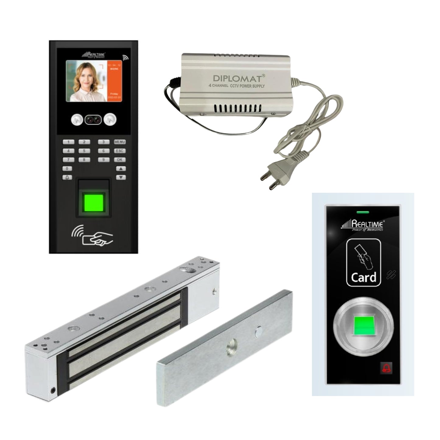 Combo-CN76 Realtime RS70F + RS9 Plus Fingerprint Professional Access Control With Slave Reader