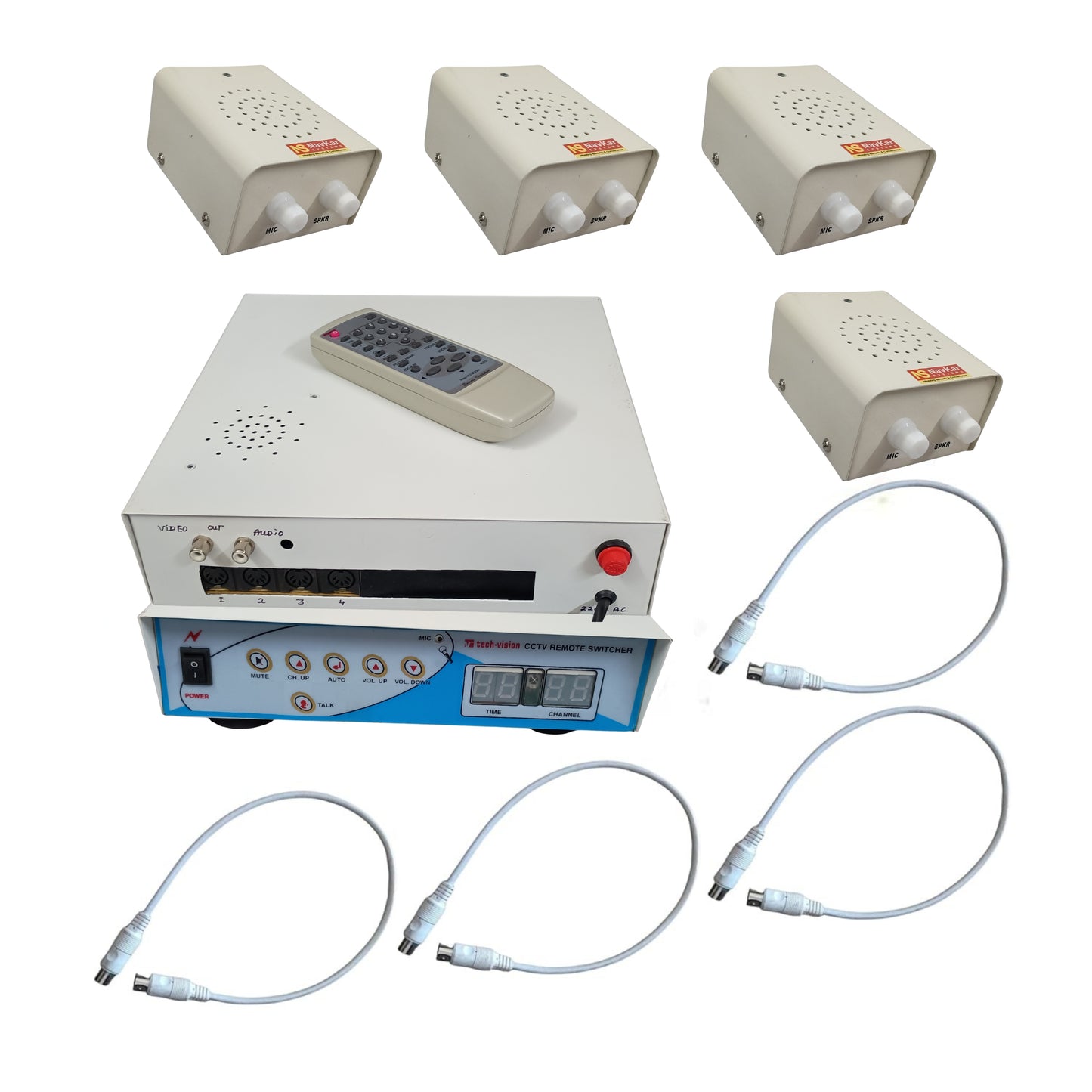 Combo-CN16 Two way 4 Channel Audio Switcher with 4 Audio units and required connectors