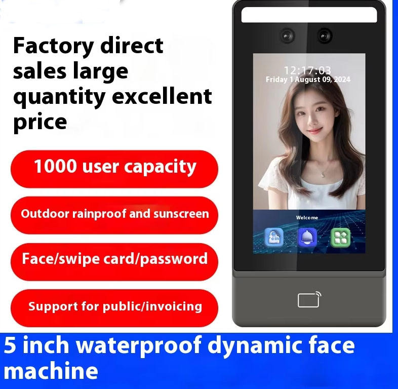 Fcac-1k Face Card Pin Weatherproof Biometric Access Control with Data Output in Pen Drive in Excel Format