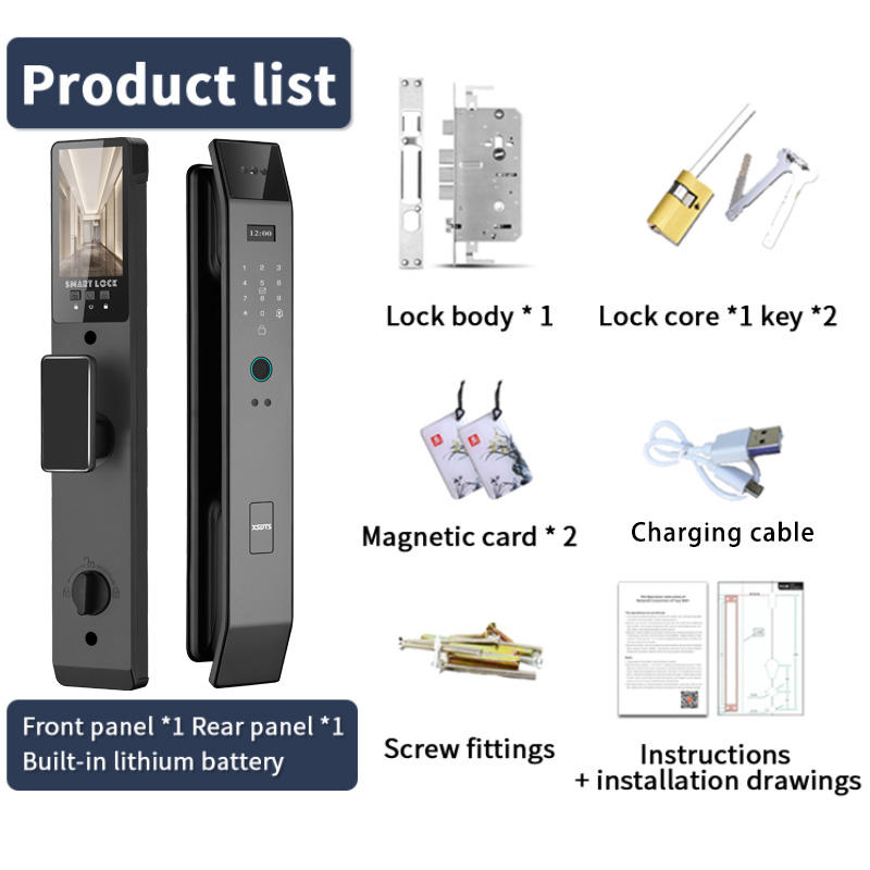 SLX-2 Tuya Smart Door Lock 3D Face Recognition With Video Intercom Function