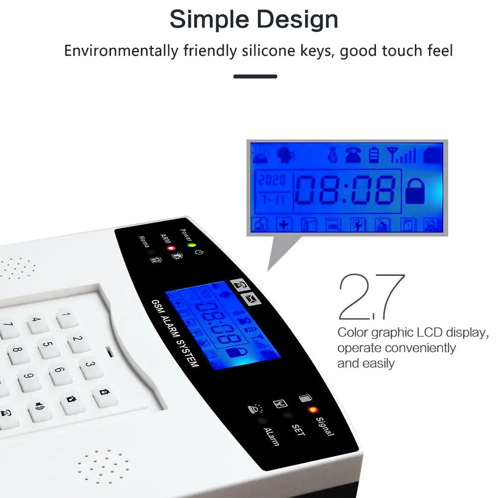 Combo-CN108 ACJ-400 Wireless GSM Security Alarm System with SMK-43 wireless Smoke Sensor