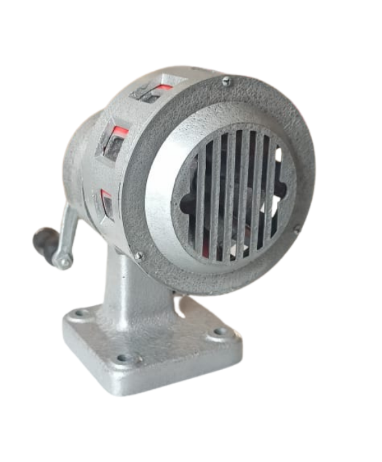 HSR-1K Hand Operated Industrial Siren Hooter For Industries, School And College, Range 1KM