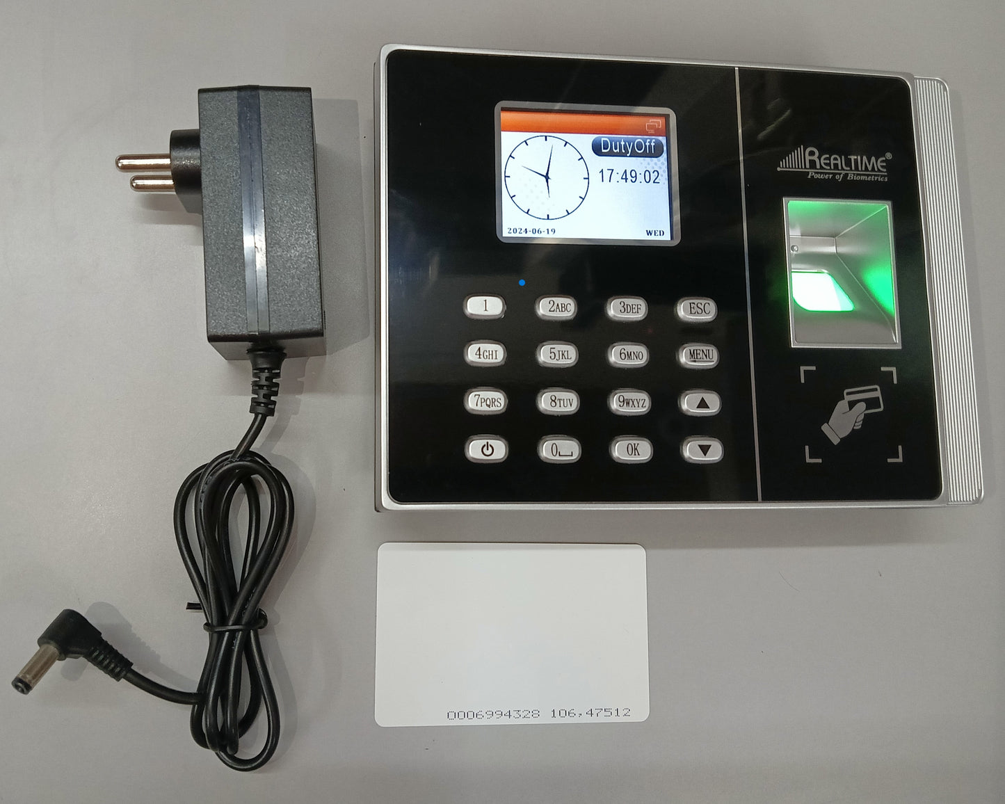 Combo-CN39 Biomeric Access with Date Validity with EM Lock Exit Switch Power Supply L Z Bracket for Libraries | Gyms Black Colour