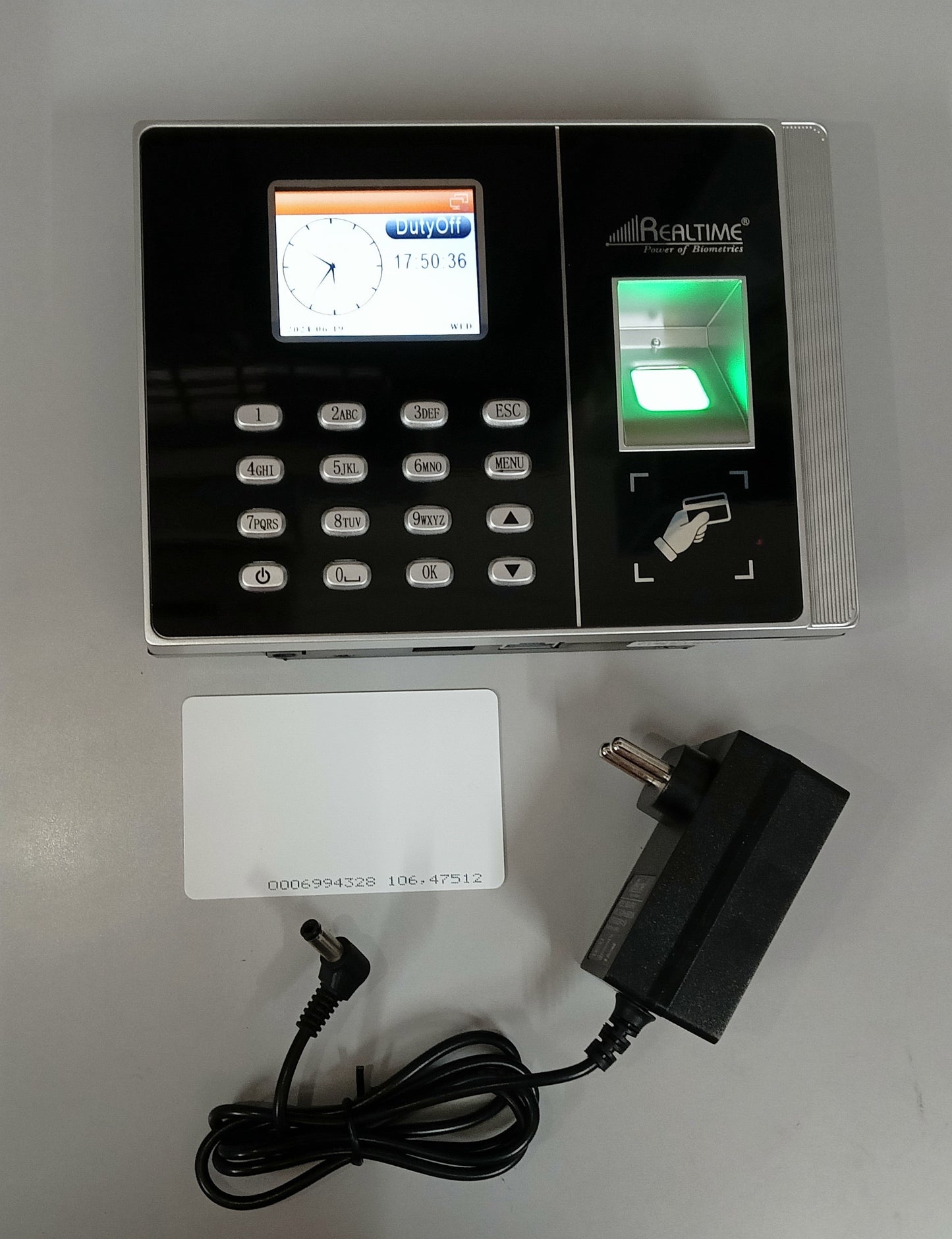 Combo-CN39 Biomeric Access with Date Validity with EM Lock Exit Switch Power Supply L Z Bracket for Libraries | Gyms Black Colour