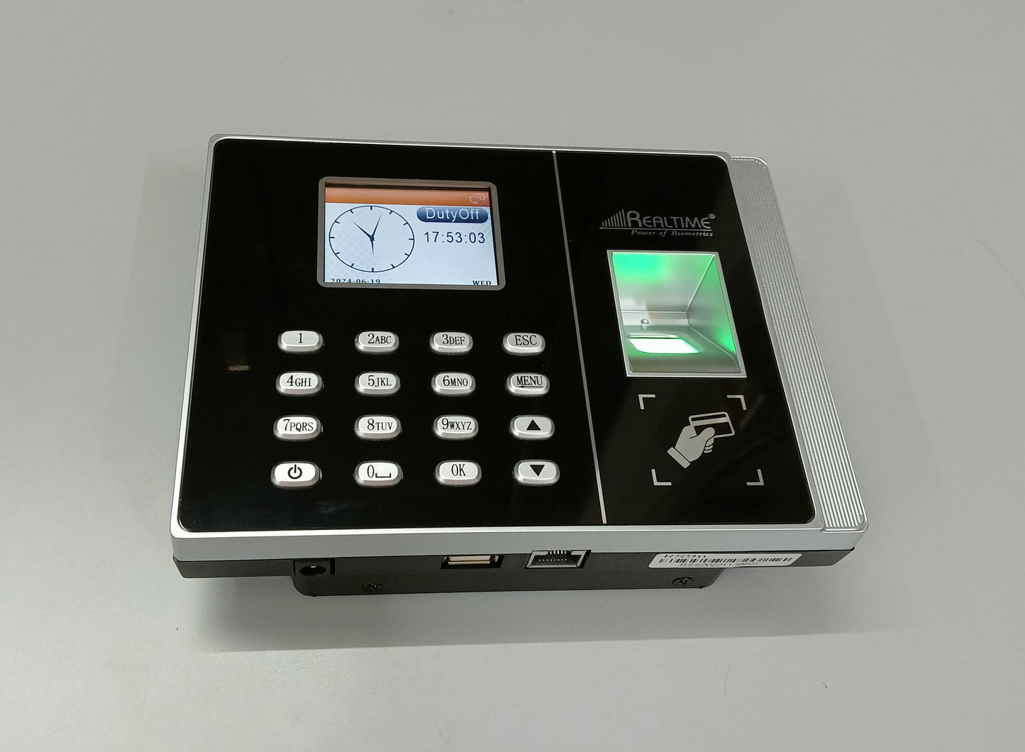 Combo-CN39 Biomeric Access with Date Validity with EM Lock Exit Switch Power Supply L Z Bracket for Libraries | Gyms Black Colour