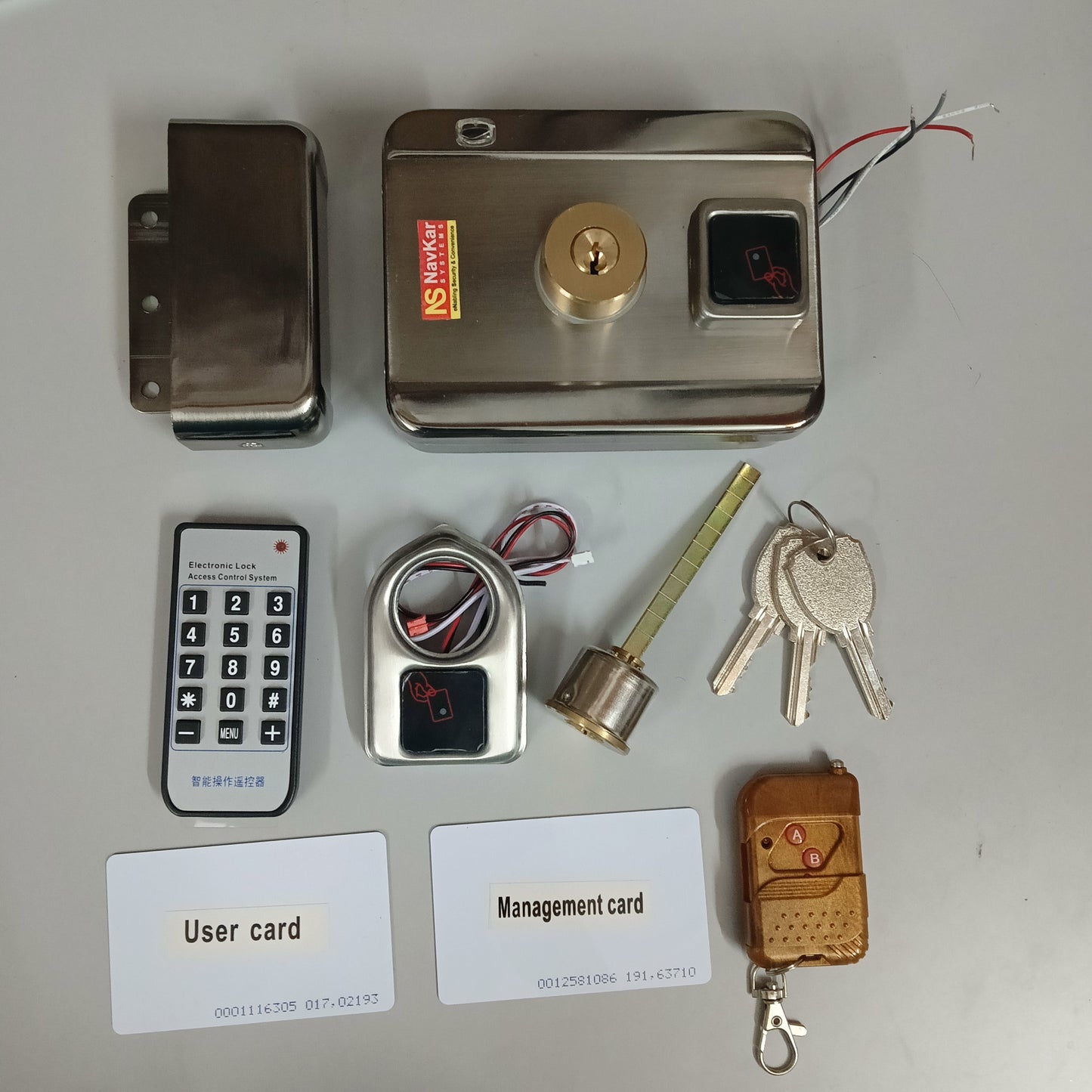 RFMT-22RM 12V Two-Way Motorised Lock with Remote Integrated with RFID