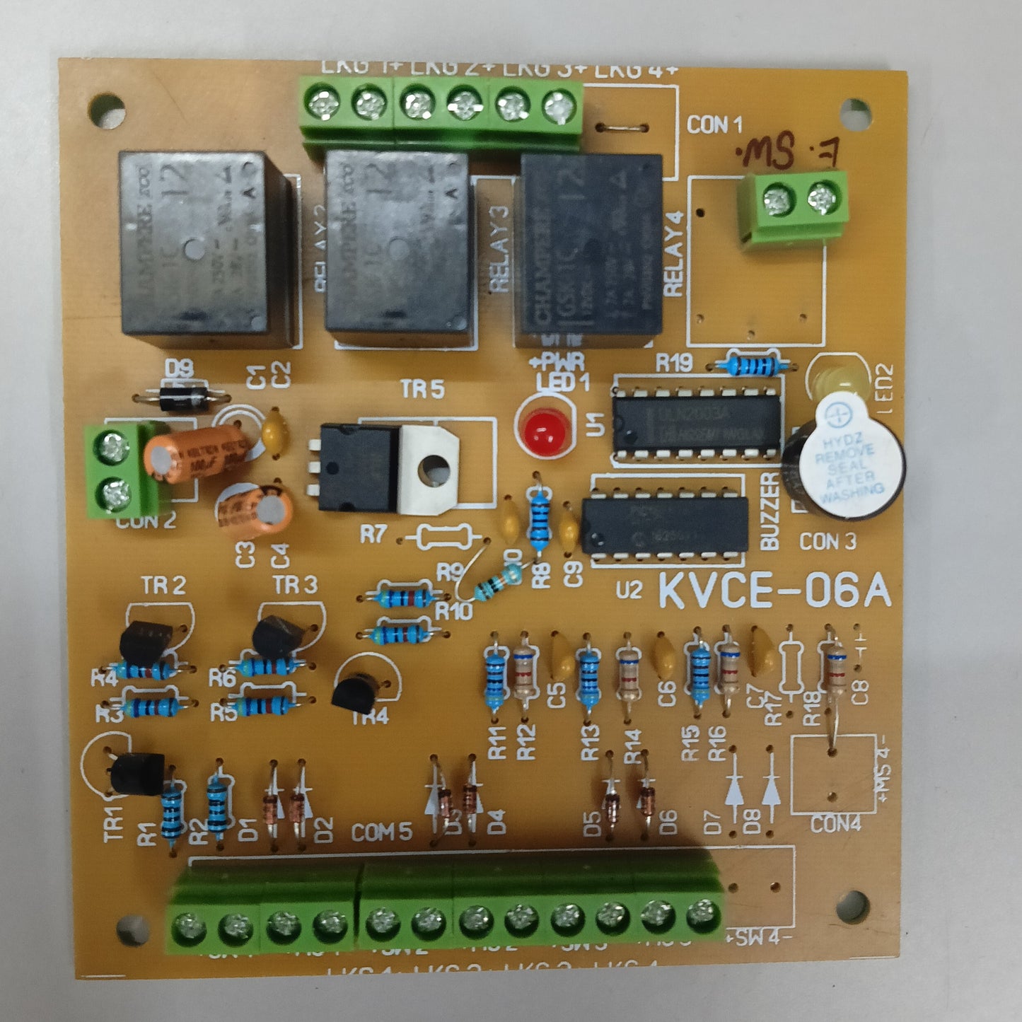 (Combo-CN36) 3 Door Interlocking Controller 1 Nos with EM Lock 600 Lbs Feedback 3 Nos Exit Button 6 pc & 12v 5 Amp Power Supply