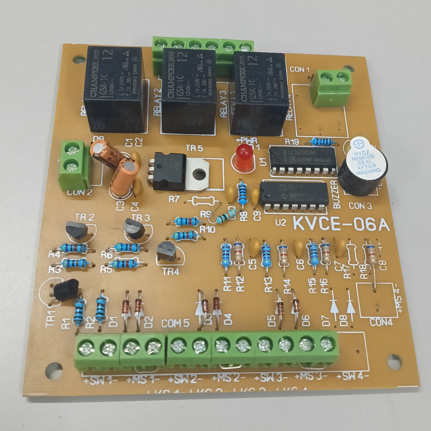 (Combo-CN36) 3 Door Interlocking Controller 1 Nos with EM Lock 600 Lbs Feedback 3 Nos Exit Button 6 pc & 12v 5 Amp Power Supply