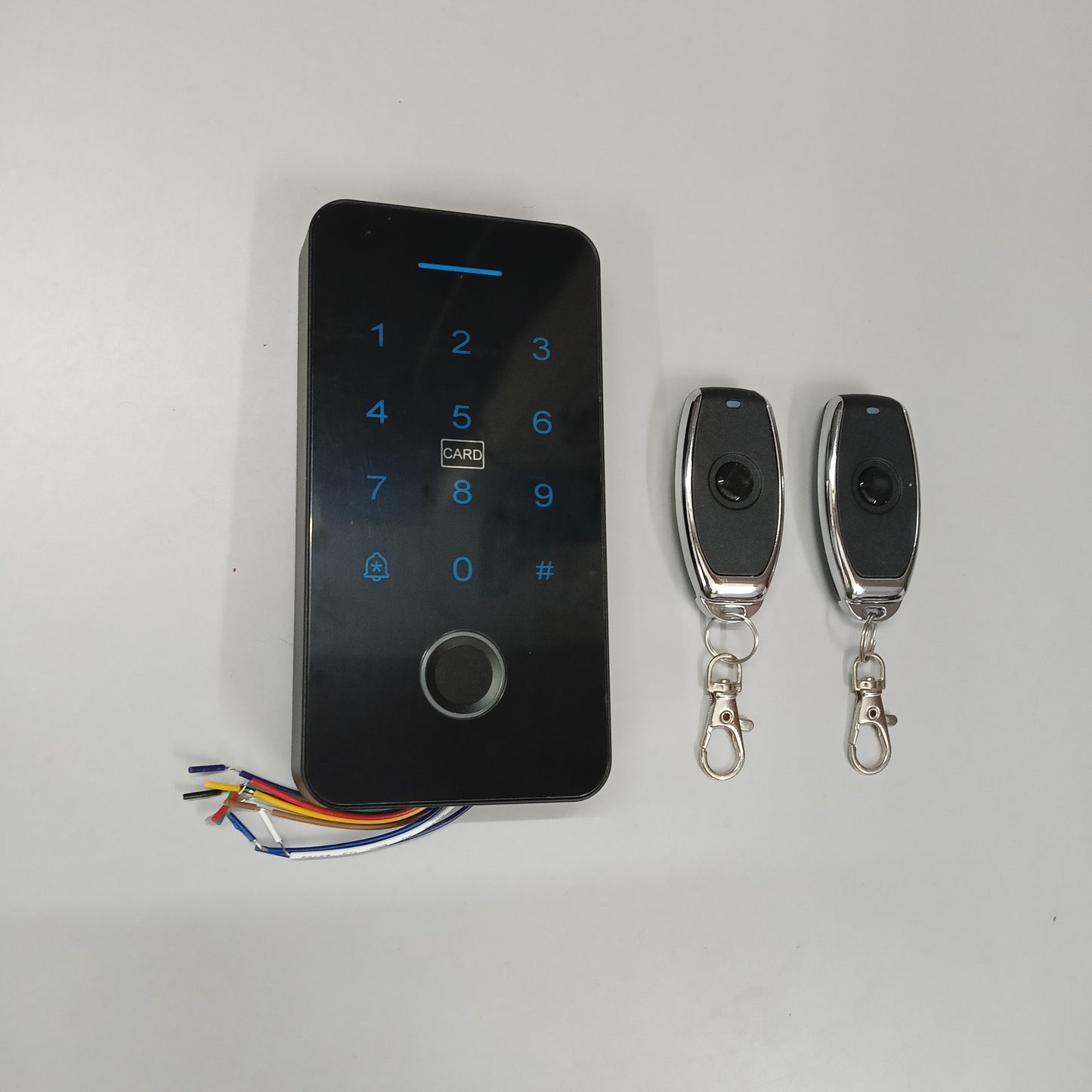 WB-02 Weatherproof Finger Card Pin Remote Mobile App Access Control Panel with 2 Remotes, Can Operate Any Electronic Lock Using Finger Card Pin Remote Smart Life App
