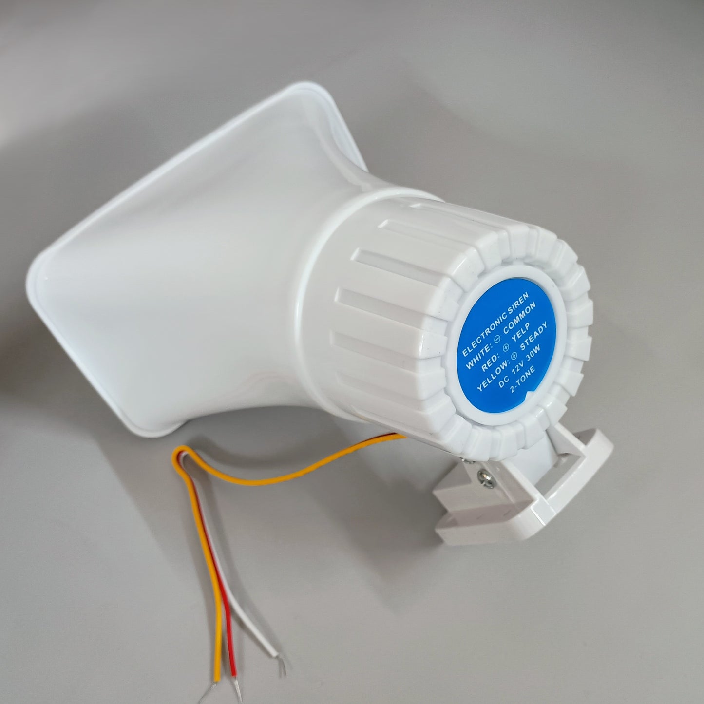 30 Watt Siren Dual Tone Indoor/Outdoor Water Proof Self-Contained Electric Security Siren SD-30W 6-12VDC 1.1Ah 120db 8 X 5.5 X 9 Inch Long Range Siren