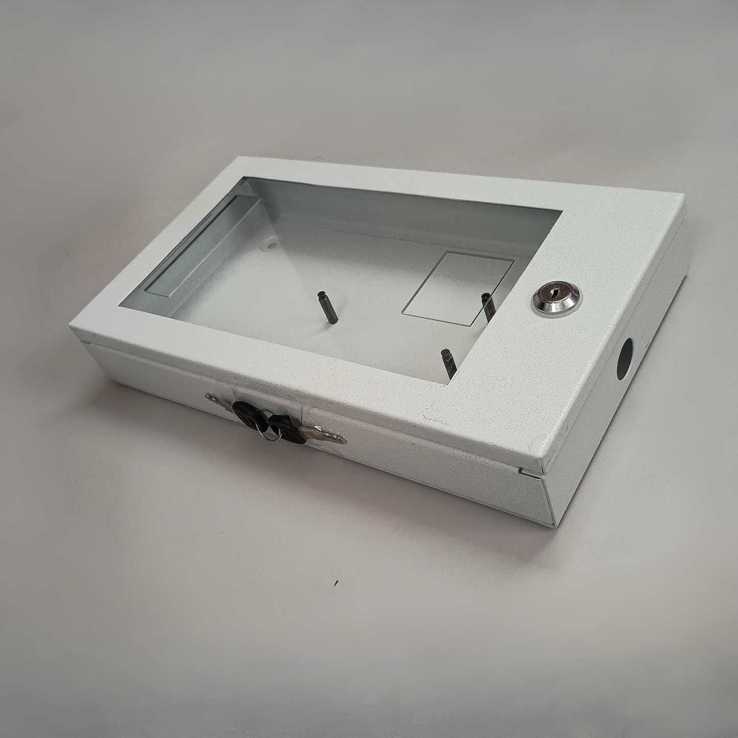 (MC-P17) Navkar Systems Metal Casing for Biometric Machine | Compatible with Realtime Pro 1700 | Heavy Duty Wall Mount Cabinet Enclosure for Protection & Security