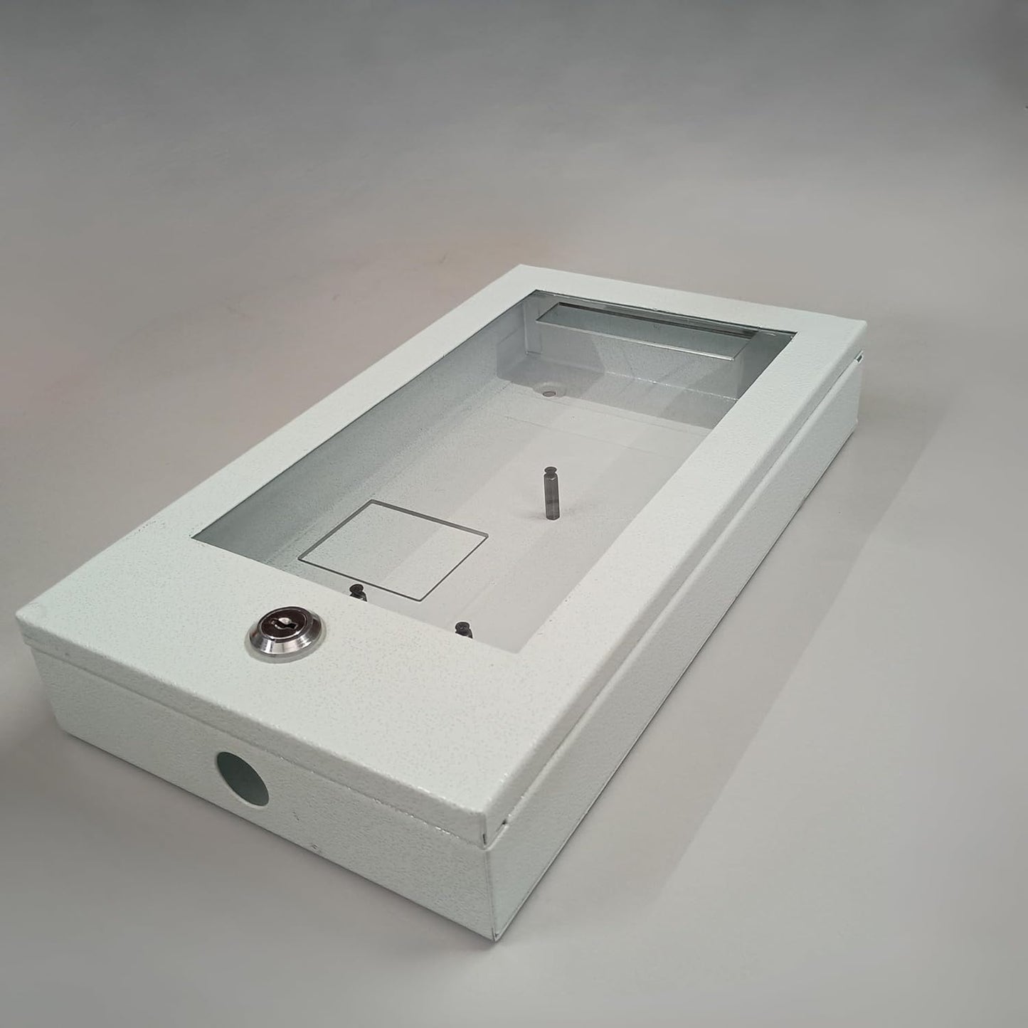 (MC-P17) Navkar Systems Metal Casing for Biometric Machine | Compatible with Realtime Pro 1700 | Heavy Duty Wall Mount Cabinet Enclosure for Protection & Security
