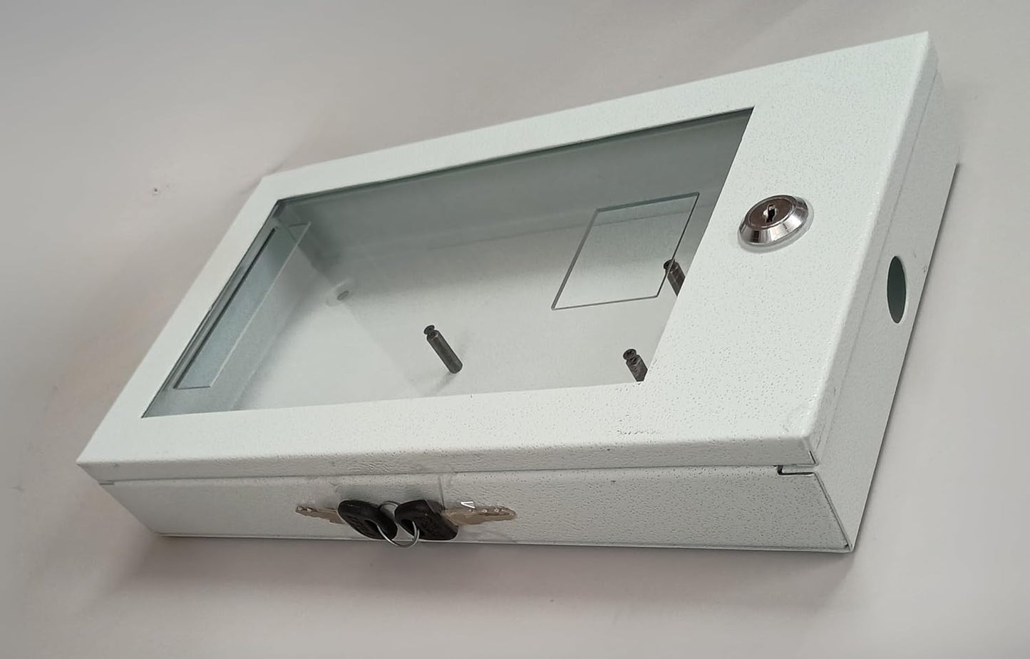 (MC-P17) Navkar Systems Metal Casing for Biometric Machine | Compatible with Realtime Pro 1700 | Heavy Duty Wall Mount Cabinet Enclosure for Protection & Security