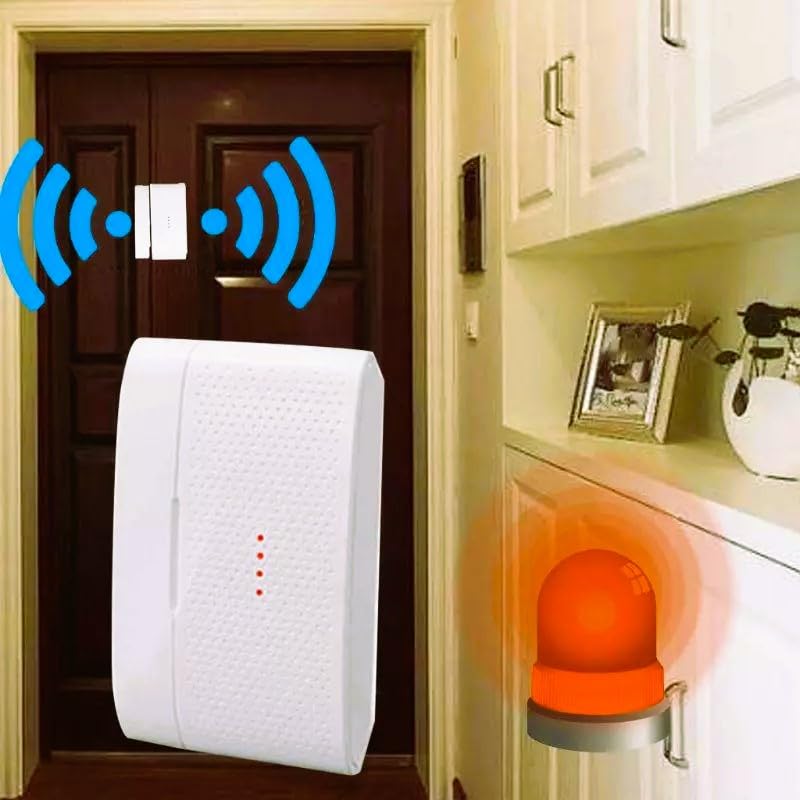 (MCJ-43) NAVKAR SYSTEMS 433MHZ Wireless Window Door Sensor WiFi Magnetic Detector Home Alarm System
