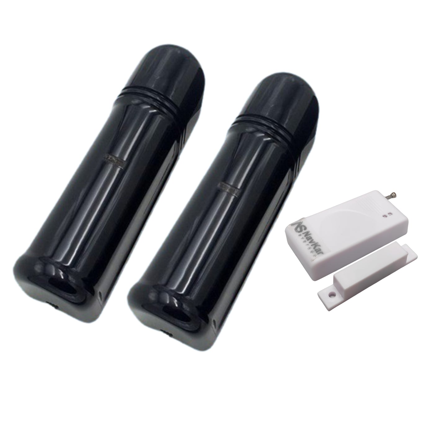 Combo-CN176 Quad Beam Sensor 250 Meter with Wireless Sensor 433 Mhz for Wireless Communication (Security System Not Included) Black Colour