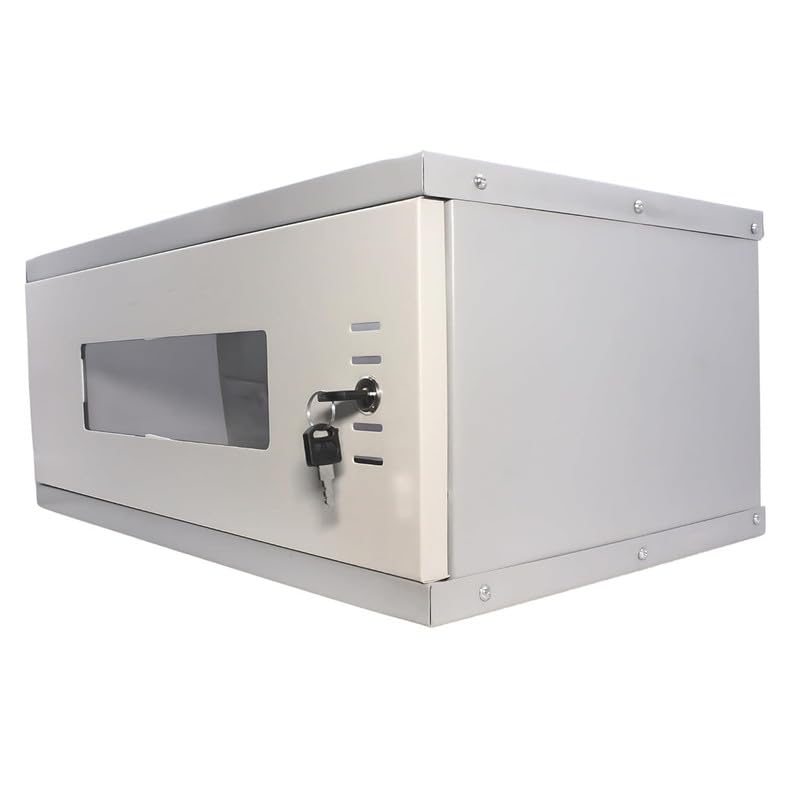 (RK-4U) 4U CCTV Dvr Rack/Nvr/Server/Network Rack with 4 Power Socket Plug Transparent Glass Door Metal Cabinet Box
