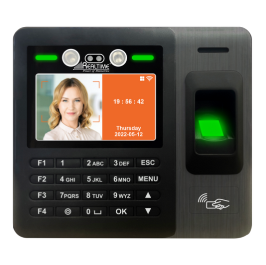 Realtime RS910 Face with Fingerprint Attendance with Access Control System