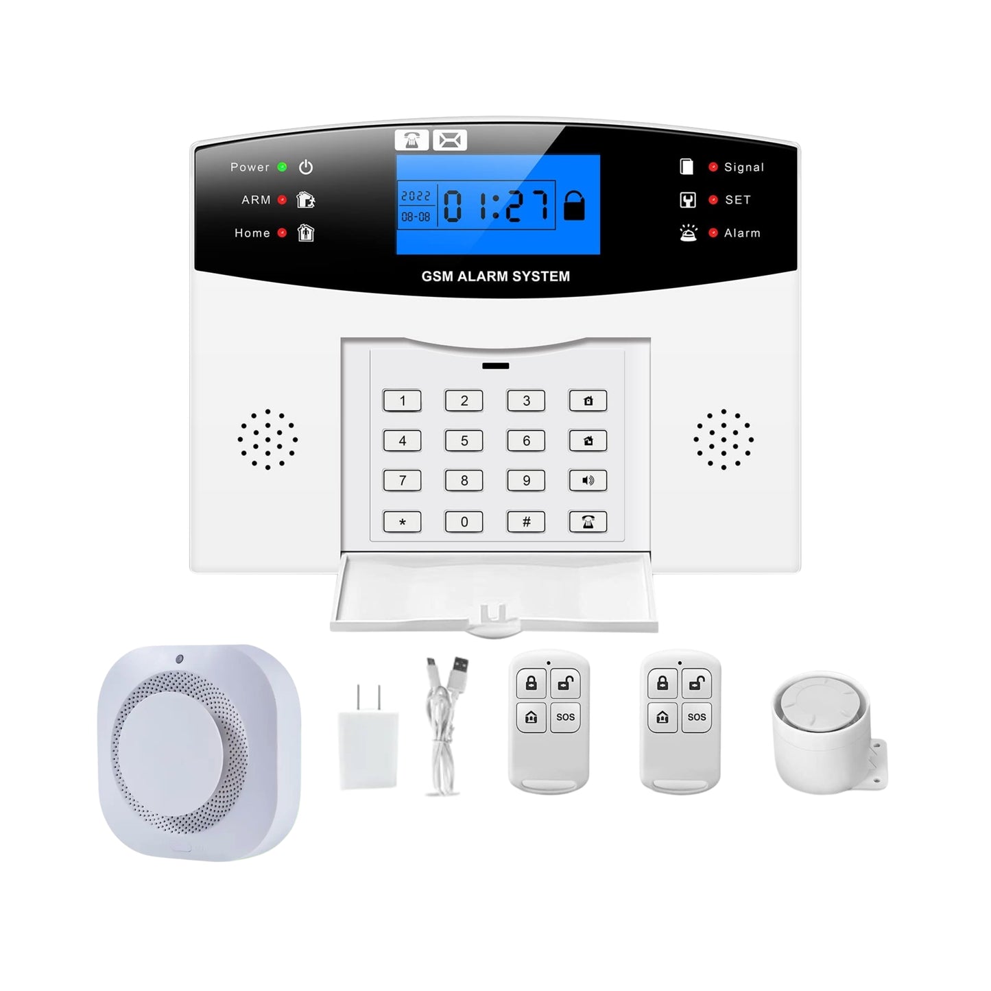 Combo-CN108 ACJ-400 Wireless GSM Security Alarm System with SMK-43 wireless Smoke Sensor